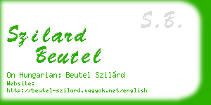 szilard beutel business card